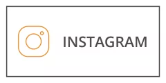 Instagram-Logo mit einem orange umrandeten Kamerasymbol auf der linken Seite und dem Wort „INSTAGRAM“ in grauer Schrift auf der rechten Seite, alles innerhalb eines rechteckigen Rahmens.